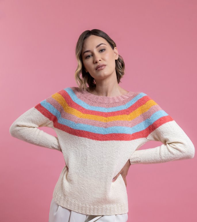 Lana Grossa RUNDPASSEN-PULLOVER Ecopuno