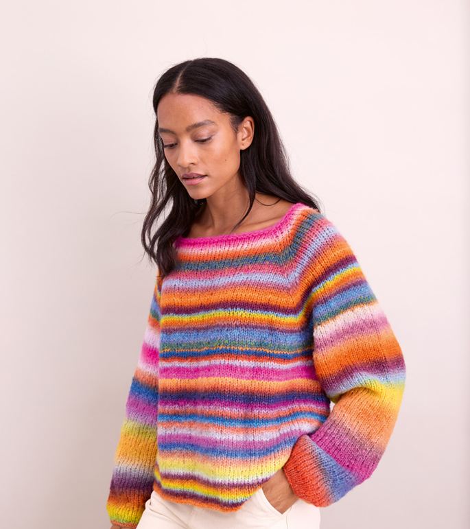Lana Grossa RAGLAN-PULLOVER TOP-DOWN Candy