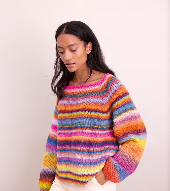 Lana Grossa RAGLAN-PULLOVER TOP-DOWN Candy