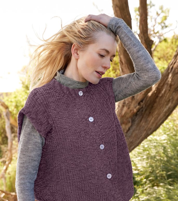 Lana Grossa HALBPATENT-WESTE Cool Wool Vintage